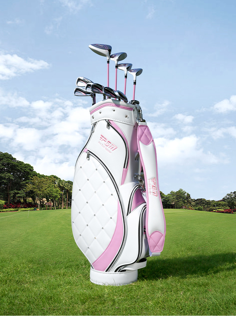 Túi đựng gậy golf PGM nữ nhẹ chống nước da microfiber TPU — QB103-Bột Trắng, Qb103-trắng Xanh Navy chi tiết 9