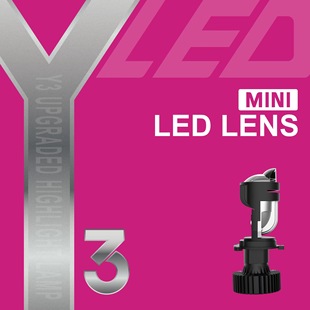 New y3 y4 lens led car light h4 right driving fisheye high power motorcycle mini dual light lens far and near light