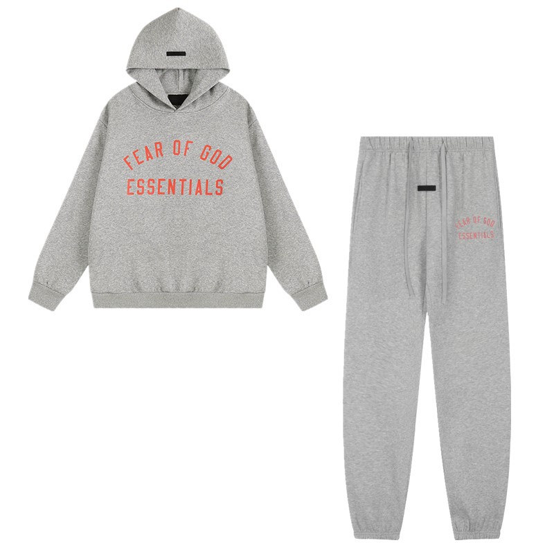 FOG ESSENTIALS Temporada 10 Impresión de letras de estilo americano Suéter Suelto Set de moda masculina Transfronterizo