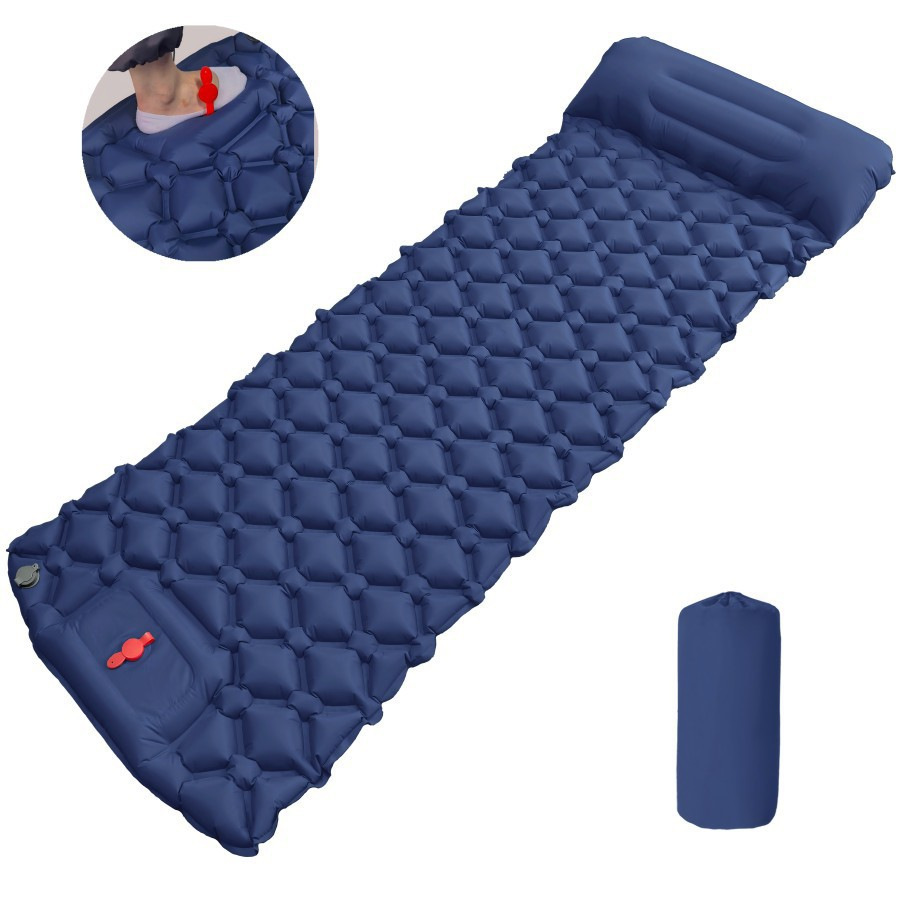 Foot-Operated Inflatable Pump Outdoor Air Mattress Tent Hiking Cross-Country Camping Moisture-Proof Sleeping Pad