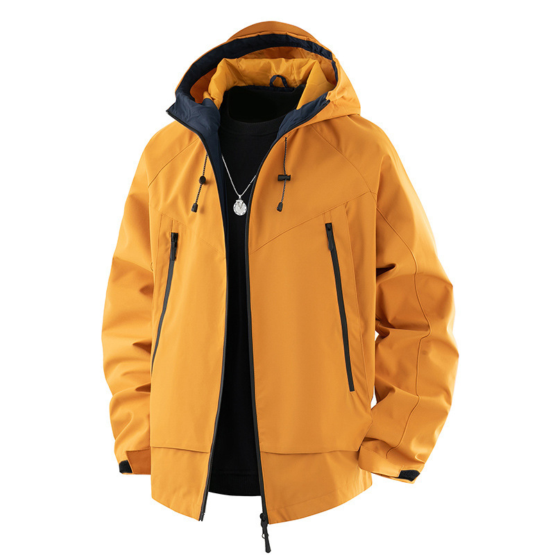 American Workwear Jacket Men's Autum 2025 New Hooded Loose Jacket Men's Outdoor Mountaineering Clothing Trend
