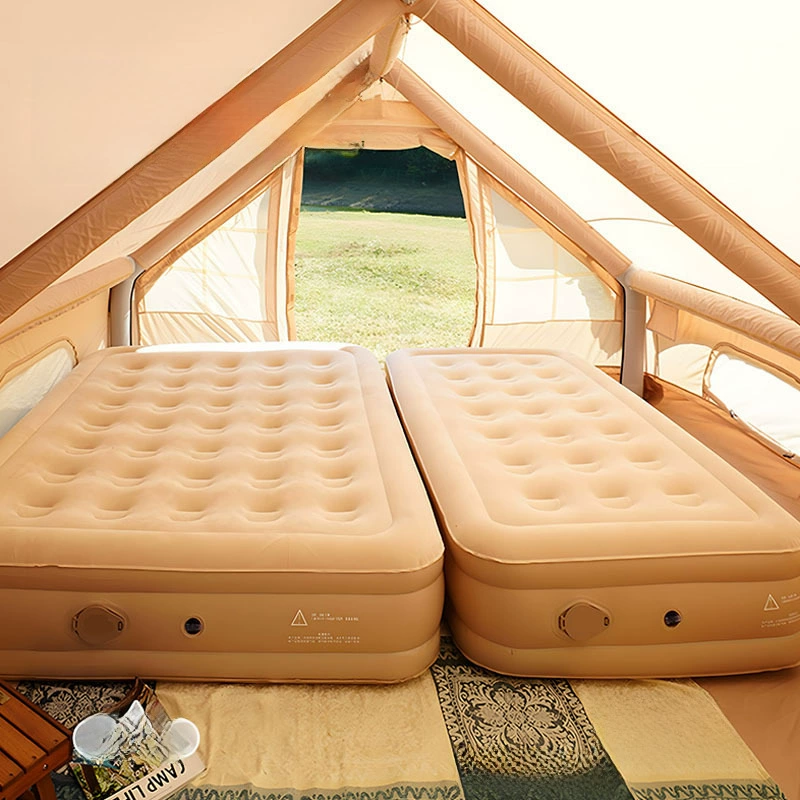 Sophisticated mattress for camping, handheld foldable automatic tandem bike