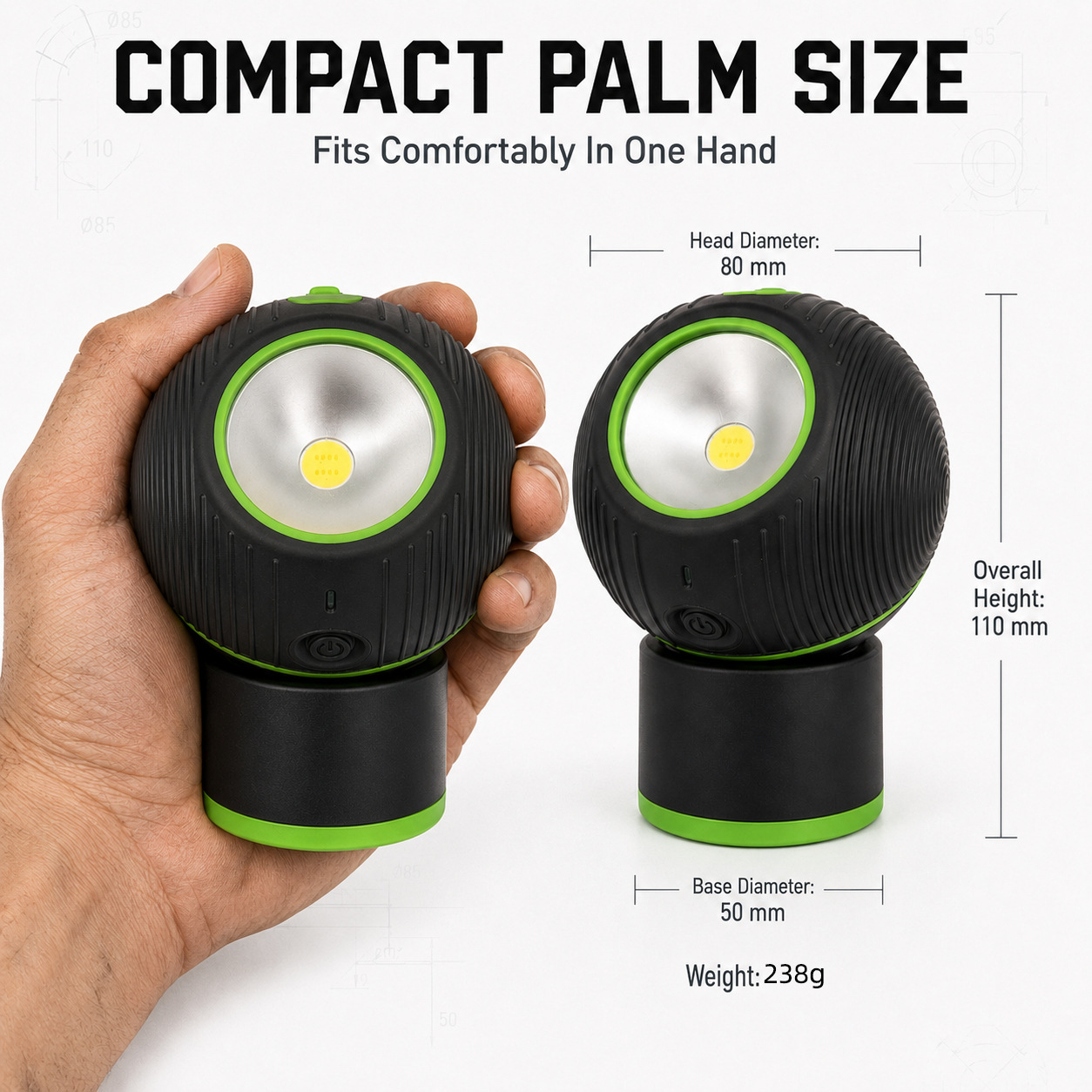 In-Stock Cross-Border 26 New Products Golf Work Light Rechargeable Maintenance Inspection Light Strong Illumination Light Strong Magnetic Auto Repair Light