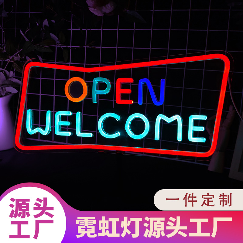 Open decorative LED neon lights, advertising boards, indoor letter ambient lights, creative signs