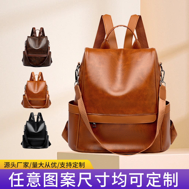 Bags for Women 2026 Autumn New Fashion Retro Women's Backpack Korean Style Simple Large Capacity Versatile Backpack