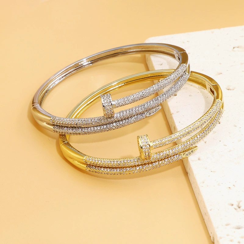 (Cross-border trading), creative universal geometric copper fashionable women's bracelet, European style