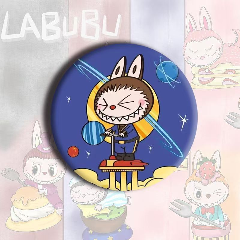 LABUBU ラブブバッジアニメ漫画バーブックバッグ装飾ペンダント 58 ミリメートルバッジペンダント周辺機器|undefined