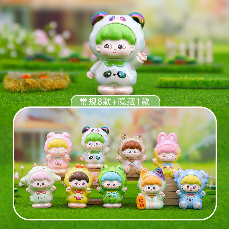 景勝地で人気の山海九尾狐植毛版ブラインドボックス中国風シリーズ置物玄関ホールリビングルーム装飾卸売