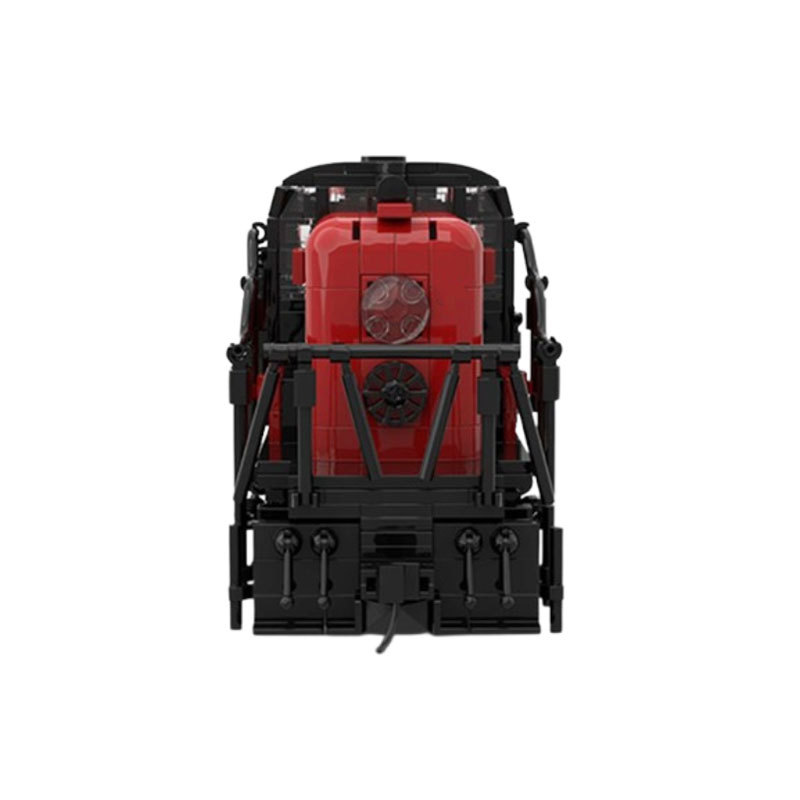 Red Train Building Block Model Small Particle Construction Toy_voghion.com