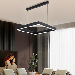 Living Room Chandelier Modern Minimalist Nordic Lighting Set 2023 New Arrival Elegant and Luxurious Square Restaurant Lamp Internet Popular
