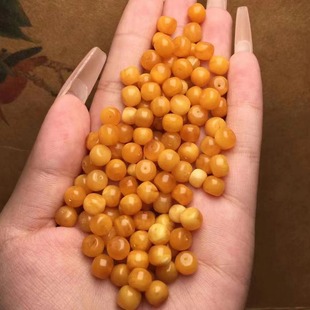 Natural Beeswax Old Honey Flower Wax Old Type Loose Beads Waxy Rich and Full Cultural Toy Accessories DIY Bracelet Bracelet Accessories