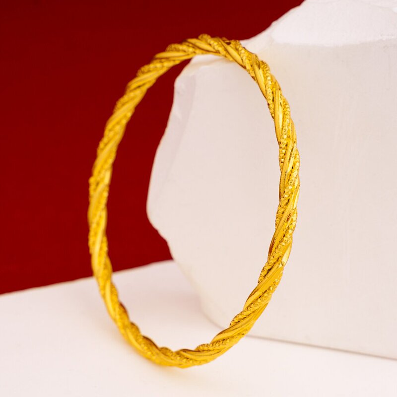 Cross-Border Middle Eastern Twist Bracelet for Women, Trendy, Versatile, Exquisite, Retro, Beautiful, Beautiful Twist Closed Bracelet Bracelet