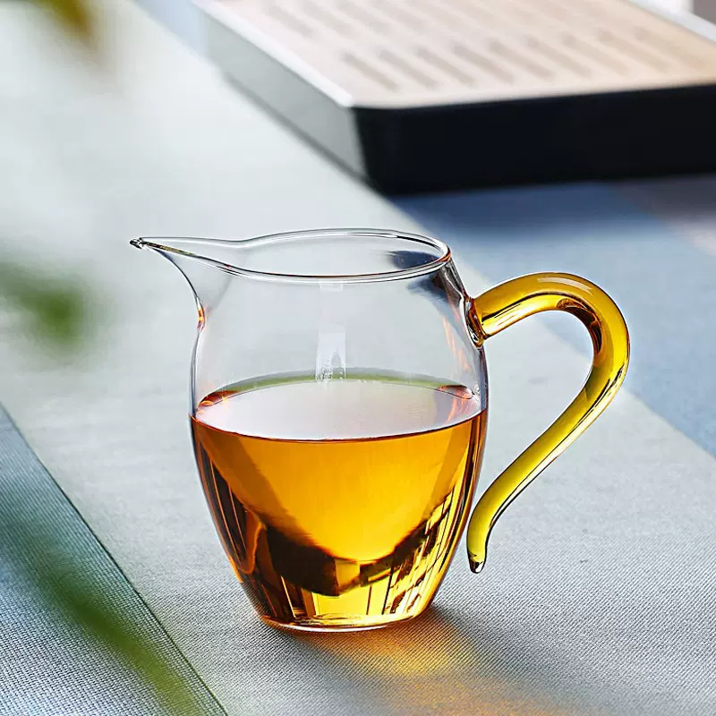加工定制透明玻璃公道杯尖嘴功夫茶具茶海分茶器玻璃玲珑公杯匀杯