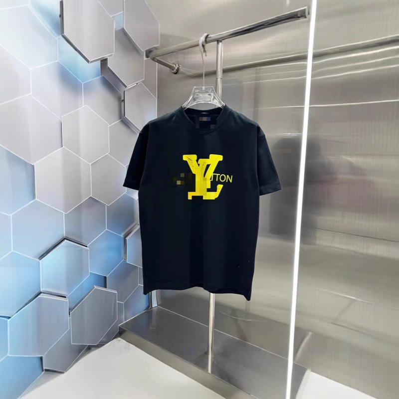 Ceiling Original Correct Version Lujia New Stereo Large Letter Logo Printed Logo Men's and Women's Short-Sleeved T-Shirts