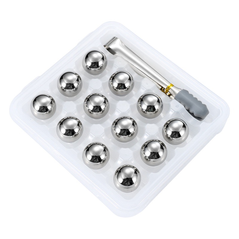 304 stainless steel round ice hockey 25mm -55mm metal ice grain coffee beverage beer chilled for repeated use