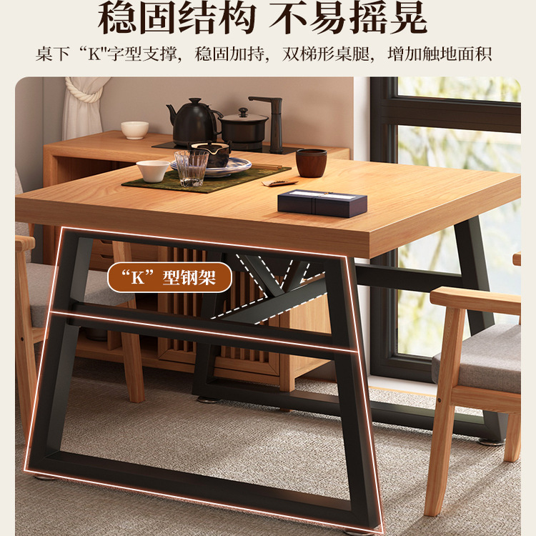 Mesa de té personalizada balcón pequeña mesa de té pequeña mesa de té doméstica mesa cuadrada de madera maciza nueva combinación de mesa de té exquisita de estilo chino