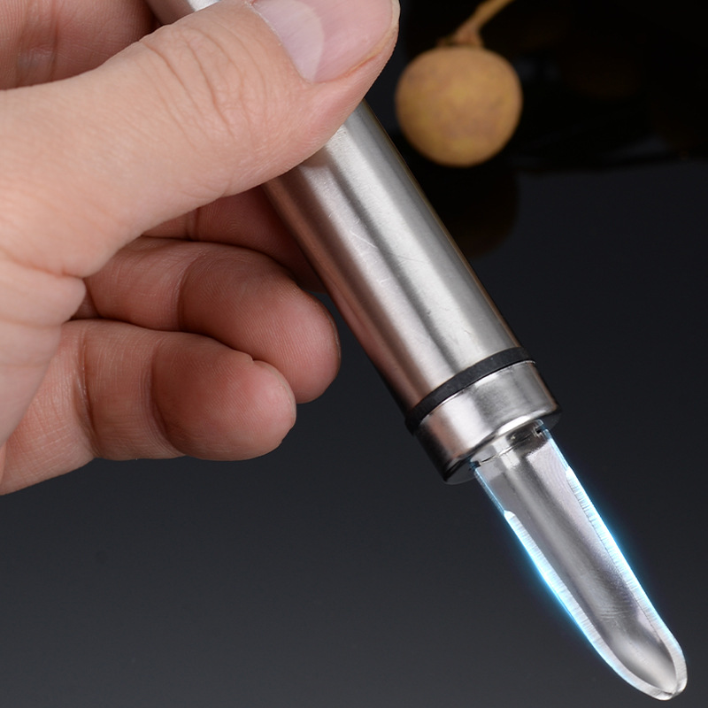 Longan desnuclear camarón cuchillo de espalda para excavar el cerebro de camarón herramienta de desnuclear de carne de camarón artefacto de acero inoxidable desnuclear artefacto