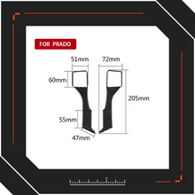适用于丰田霸道兰德酷路泽普拉多碳纤维方向盘装饰贴汽车改装配件