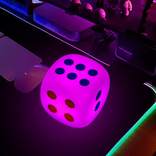骰子灯创意卧室床头灯新奇特灯桌面摆件电竞房气氛电脑氛围小夜灯