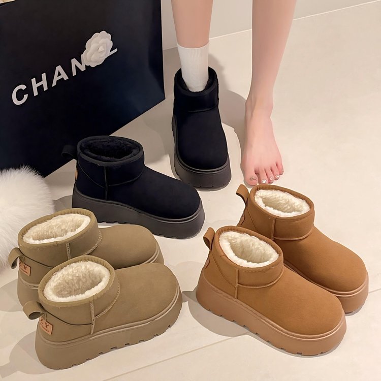 雪地靴女跨境2025冬季防寒保暖女靴高帮防滑棉鞋厚底加厚长靴