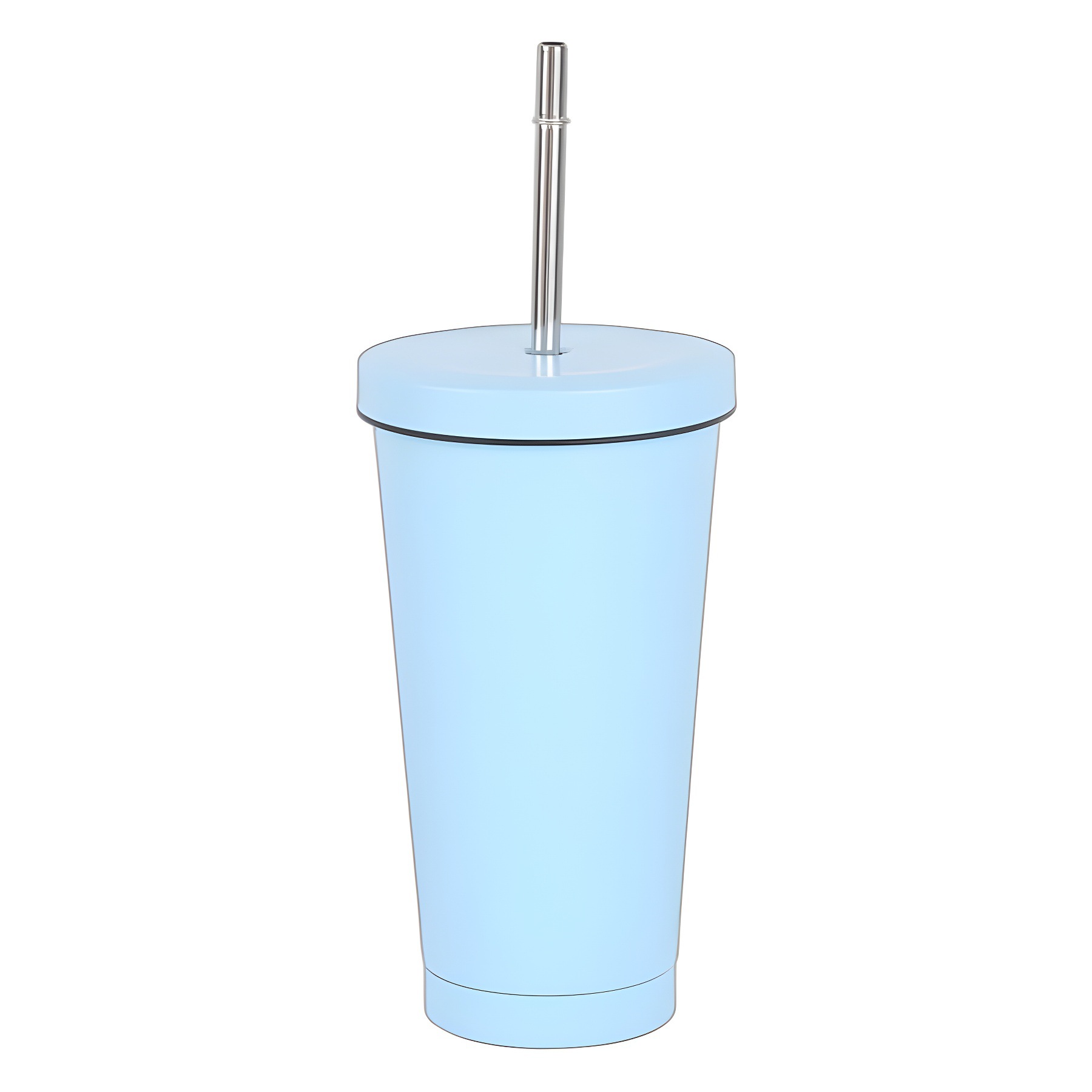 Taza de paja de acero inoxidable de color gradiente de gran capacidad taza de café taza de vacío de doble capa taza de aislamiento de calor taza de té de leche casual