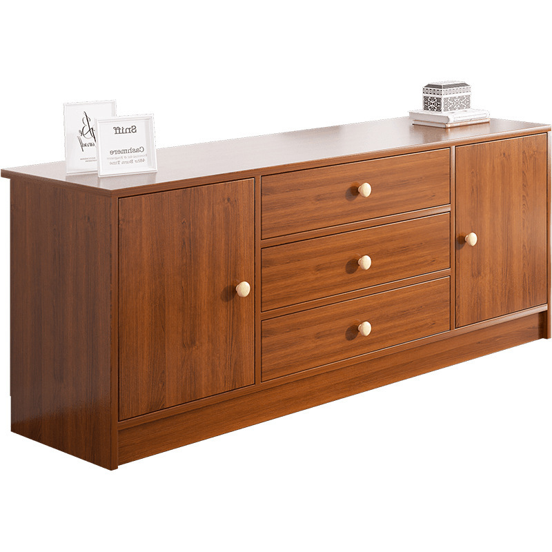 Gabinete de televisión de la sala de estar pequeño tipo moderno simple gabinete de suelo de madera sólida gabinete de televisión del dormitorio gabinete alto gabinete integrado gabinete de pared