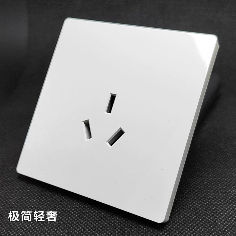 86 type five-hole socket wholesale wall concealed switch socket panel five-hole household 16A air conditioner plug board white