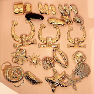 New Alloy Chest Connection Buckle Fashion Underwear Swimsuit Decorative Button Irregular Alloy Accessory