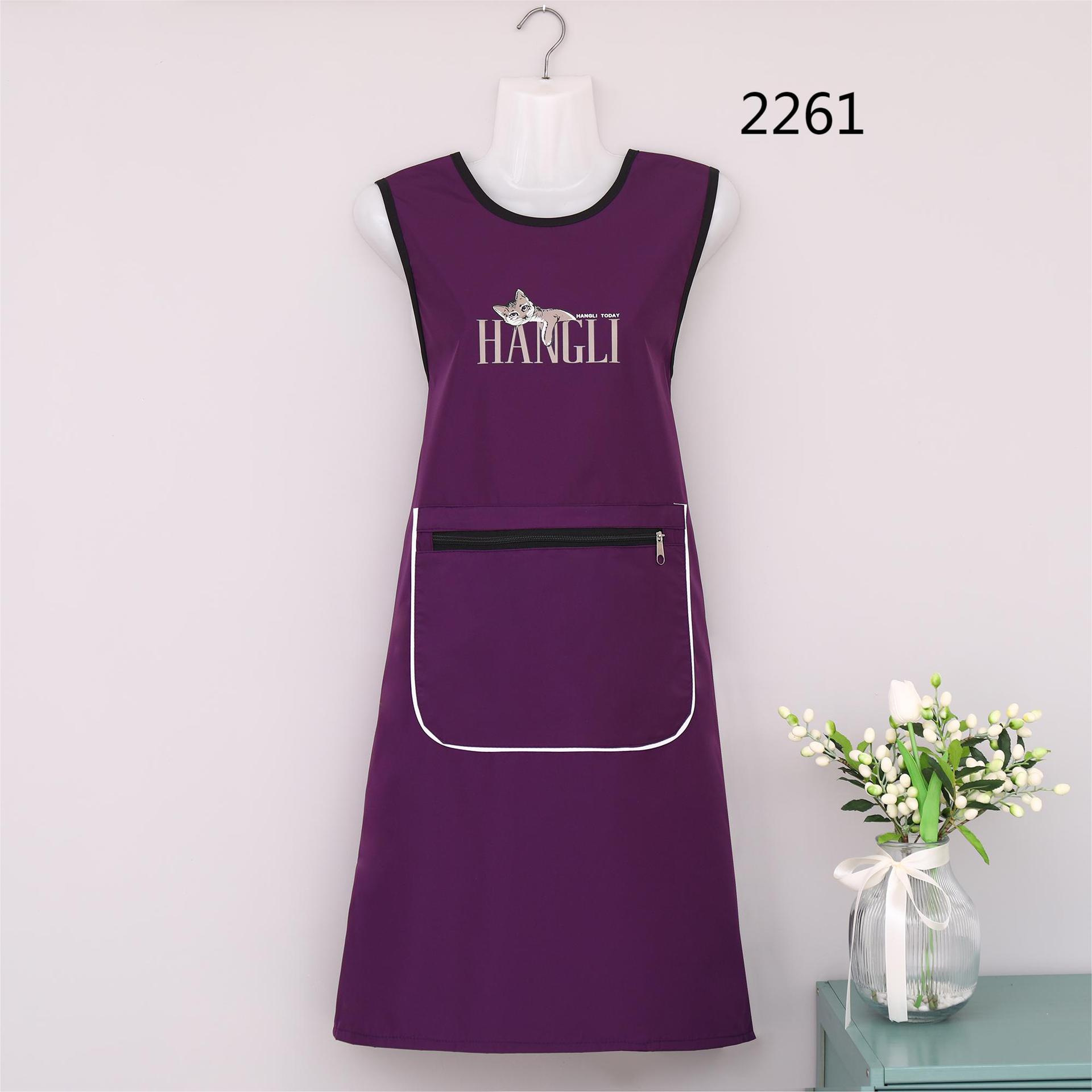 Alergar la media manga tipo delantal correa a prueba de agua a prueba de aceite cremallera cintura especial para hombres y mujeres cocina