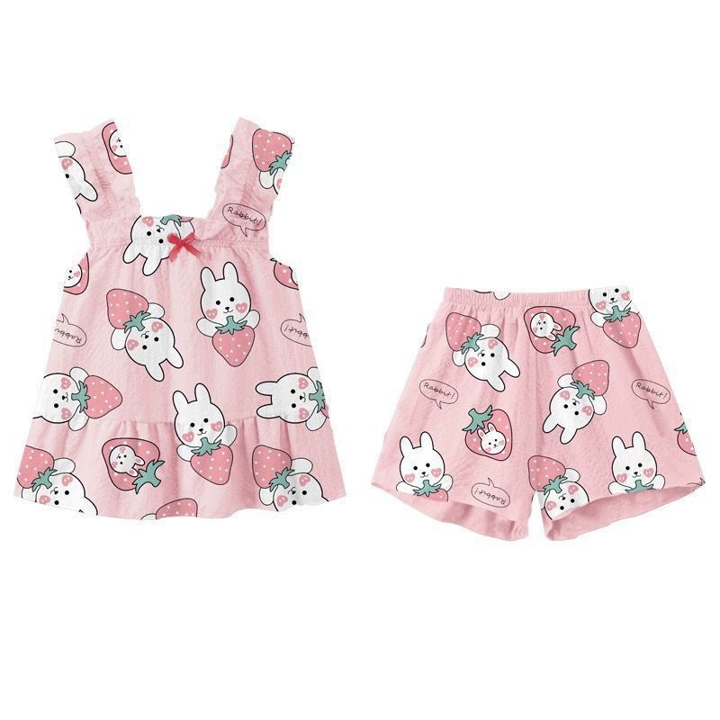 Summer thin cute cartoon set, pijama, lifting effect