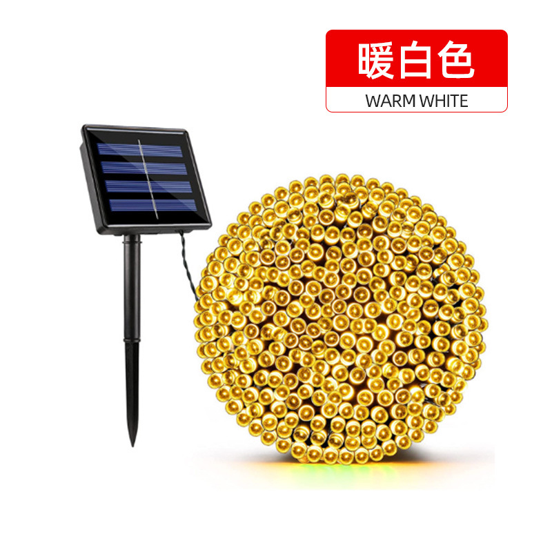 Estrellado LED solar luz de la secuencia al aire libre impermeable linterna de Navidad linterna decorativa control remoto Cadena de Luz al por mayor