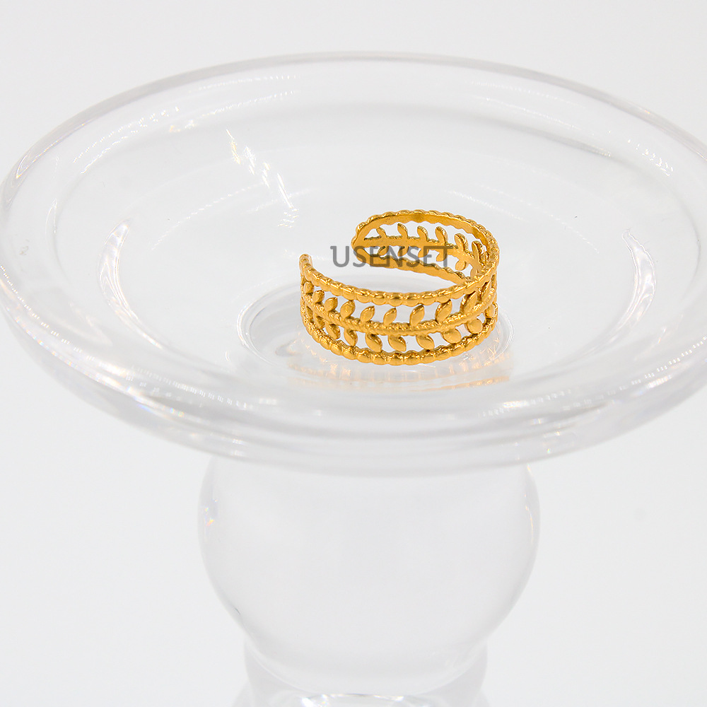 Simple Style Heart Shape Snake Stainless Steel Plating Open Ring 1 Piece