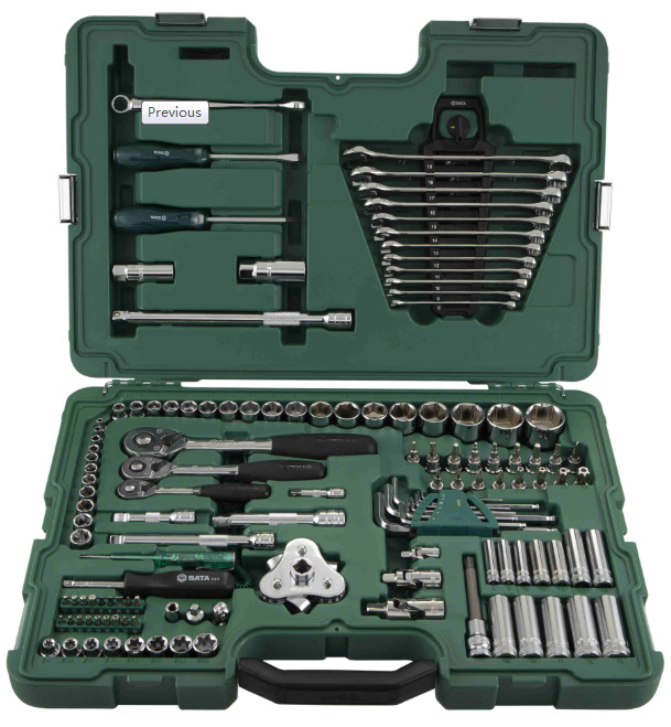 世达 120+8件6.3*10*12.5mm系列汽车维修综合组套 09014A