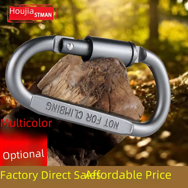 High-Quality Aluminum Alloy Carabiner D-Shaped Quick Release Buckle Thickened D-Shaped Carabiner Quick Release