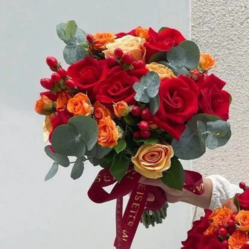 婚礼手捧花新娘手捧结婚出片郁金香领证仿真花拍照道具七夕|undefined