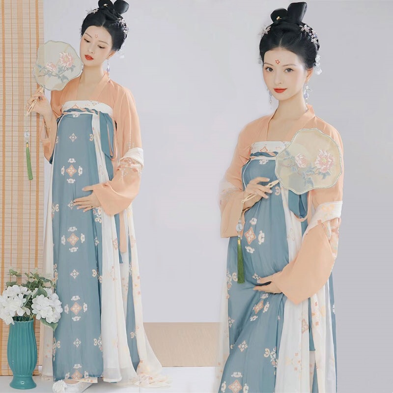 Pregnant women's photo clothing new studio pregnant mummy ancient costume new chinese gentle pregnant women's photo at home fairy hanfu