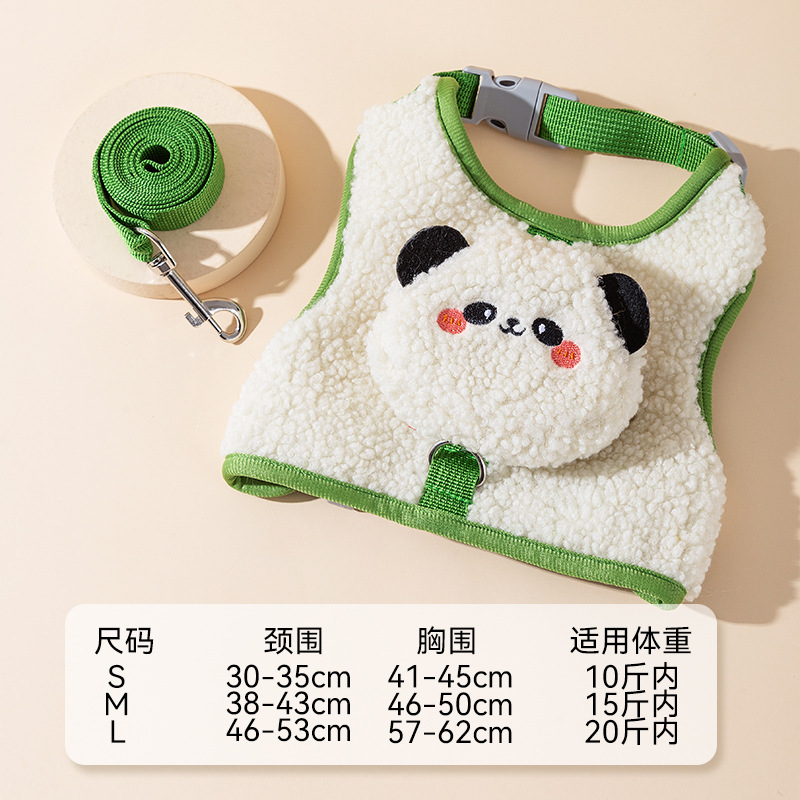 Otoño y invierno gatos paseando cuerda de gato chaleco tipo perro dibujos animados animales lana cuerda de tracción cuerda de gato mascota