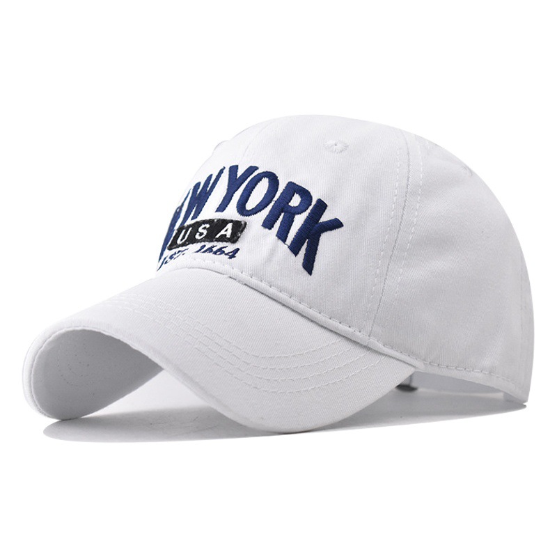 Algodón NUEVA YORK letra grande gorra de béisbol bordada para hombres y mujeres primavera, verano y otoño simple gorra a prueba de sol