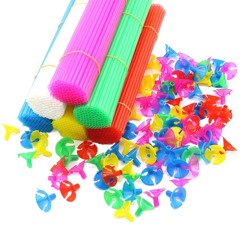 Globo de látex Rod Holder 40cm varilla de plástico globo accesorios Copa palo publicidad globo nuevo material de producción