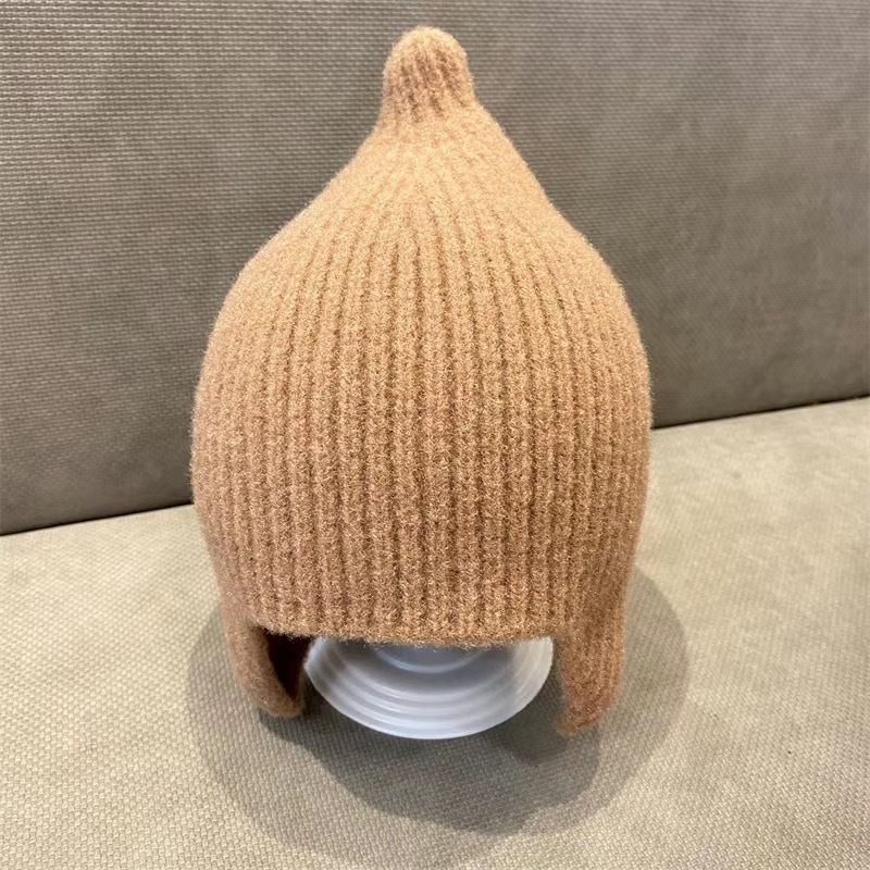儿童帽子秋冬男女宝宝可爱奶嘴针织帽护耳保暖雷锋帽婴儿毛线帽潮|undefined