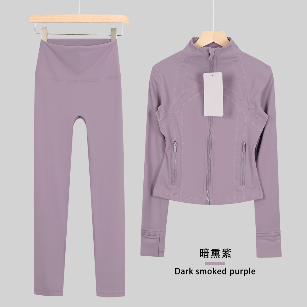 Lululacie chaqueta de cuello corto de nueve puntos chaqueta deportiva DF chaqueta chaqueta chaqueta de manga larga ropa de yoga de fitness para mujeres