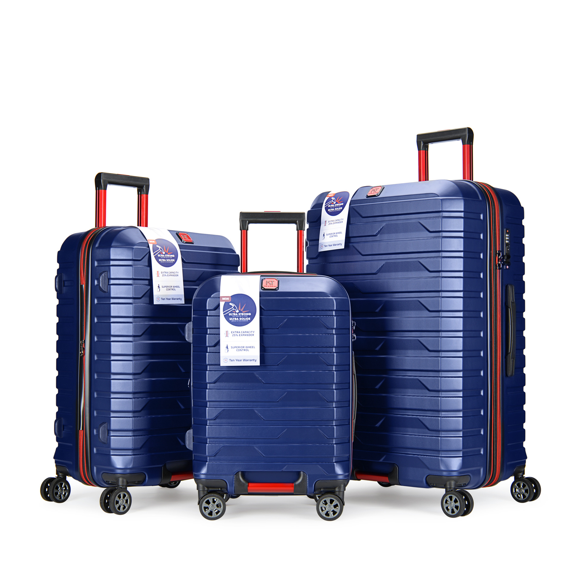 Fabricante spot cremallera a prueba de explosiones nuevo juego de equipaje de tres piezas caja con ruedas de expansión telescópica de 20 pulgadas