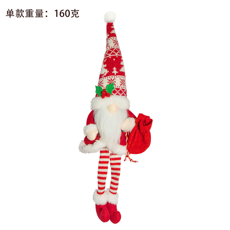 クリスマス長い脚緑の毛の怪物老人の装飾品クリスマス装飾ギフト用品ホリデー顔のないノーム人形の装飾品|undefined