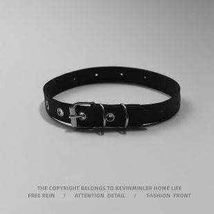 Kevin punk choker dark collar rock necklace neck with leg ring thigh leather ring