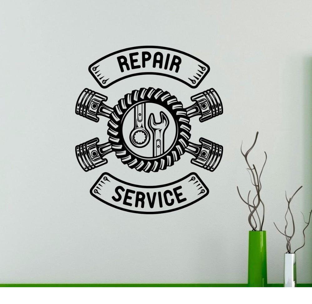 REPAIR SERVICE维修服务扳手墙贴花 wall decor跨境亚马逊DW4563