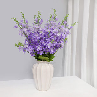 Wedding Hall Hotel Layout Simulation Lines Fake Flowers Living Room Home Decoration Simulation Silk Flower Bouquet 2 Fork Delphinium