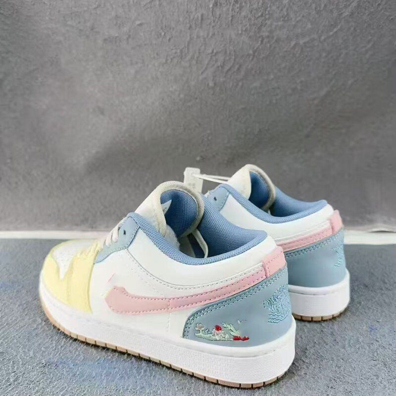 2025 新 AJ1 マカロンロートップ文化カジュアルスニーカー同じ立体男性と女性のカップルの靴キャンパススタイルの靴|undefined