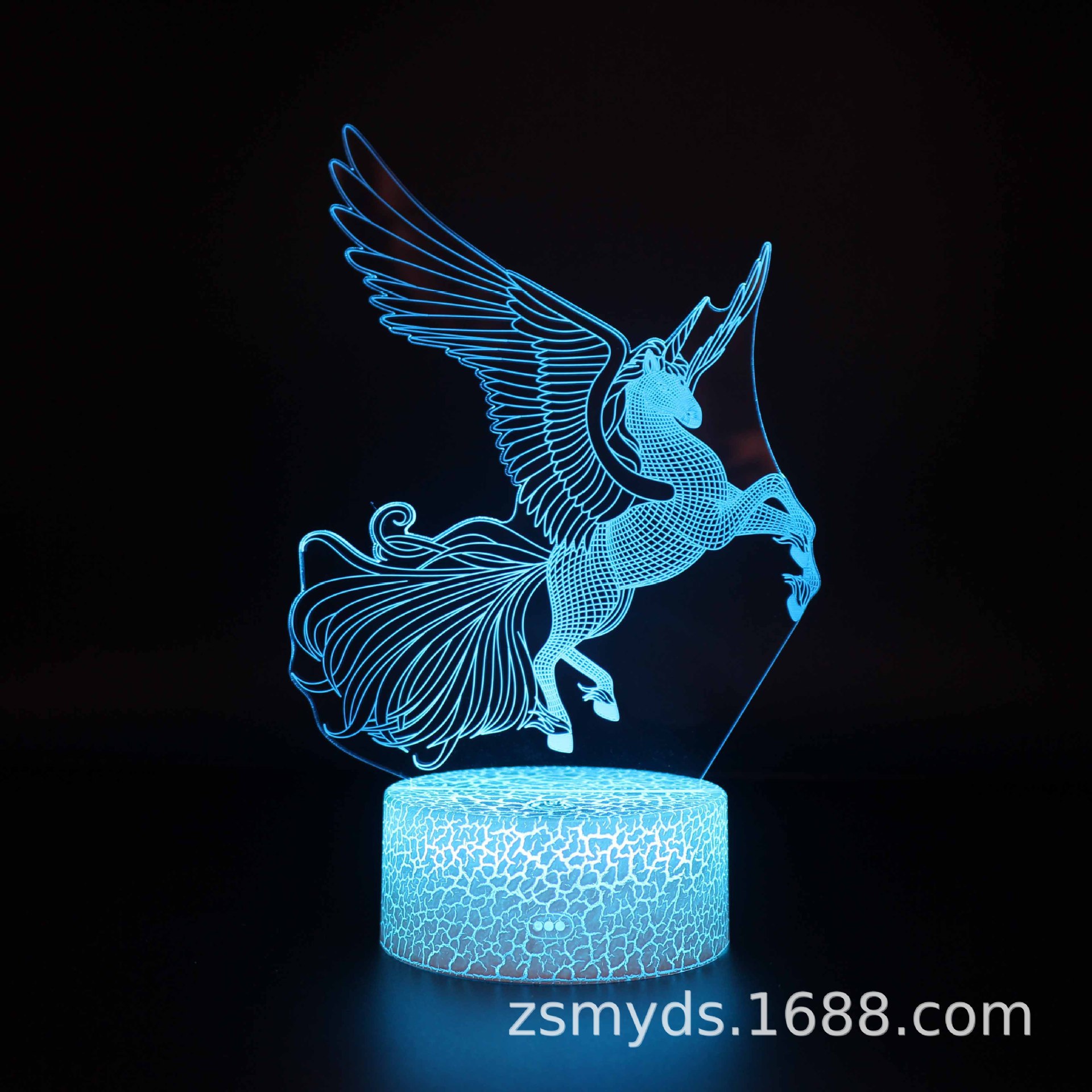 Comercio electrónico transfronterizo dedicado a la serie unicornio 3D lámpara de mesa LED lámpara de regalo creativo visual estéreo colorido luz de la noche