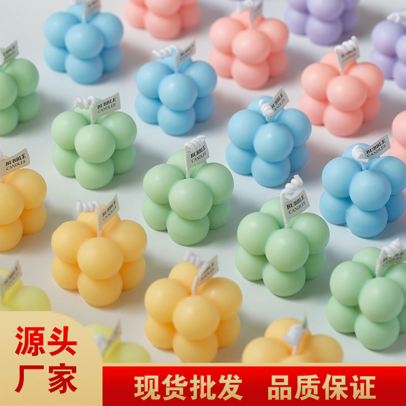 Cubo de Rubik Velas de aromaterapia de alto nivel Regalo de cumpleaños Estilo hecho a mano Fragancia linda Velas pequeñas Regalo de mano