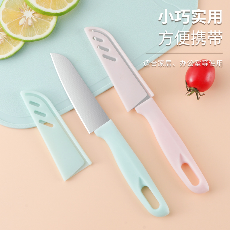 不锈钢水果刀便携易带削皮刀多功能宝宝辅食家用厨房切蔬菜水果刀